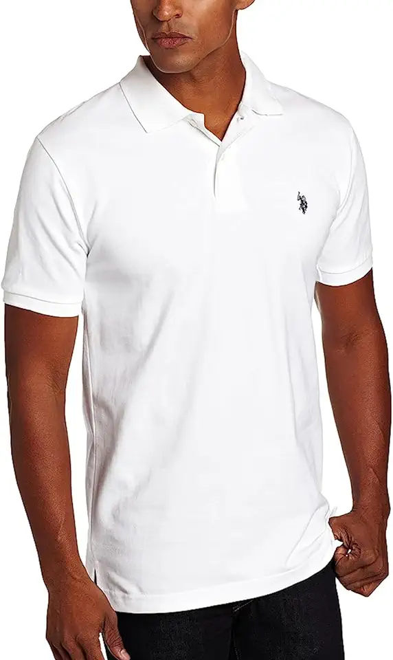 U.S. Polo Assn. Men's Classic Polo Shirt, Two-Button Closure Pique Polo Shirt, Summer Fashion Golf Shirt