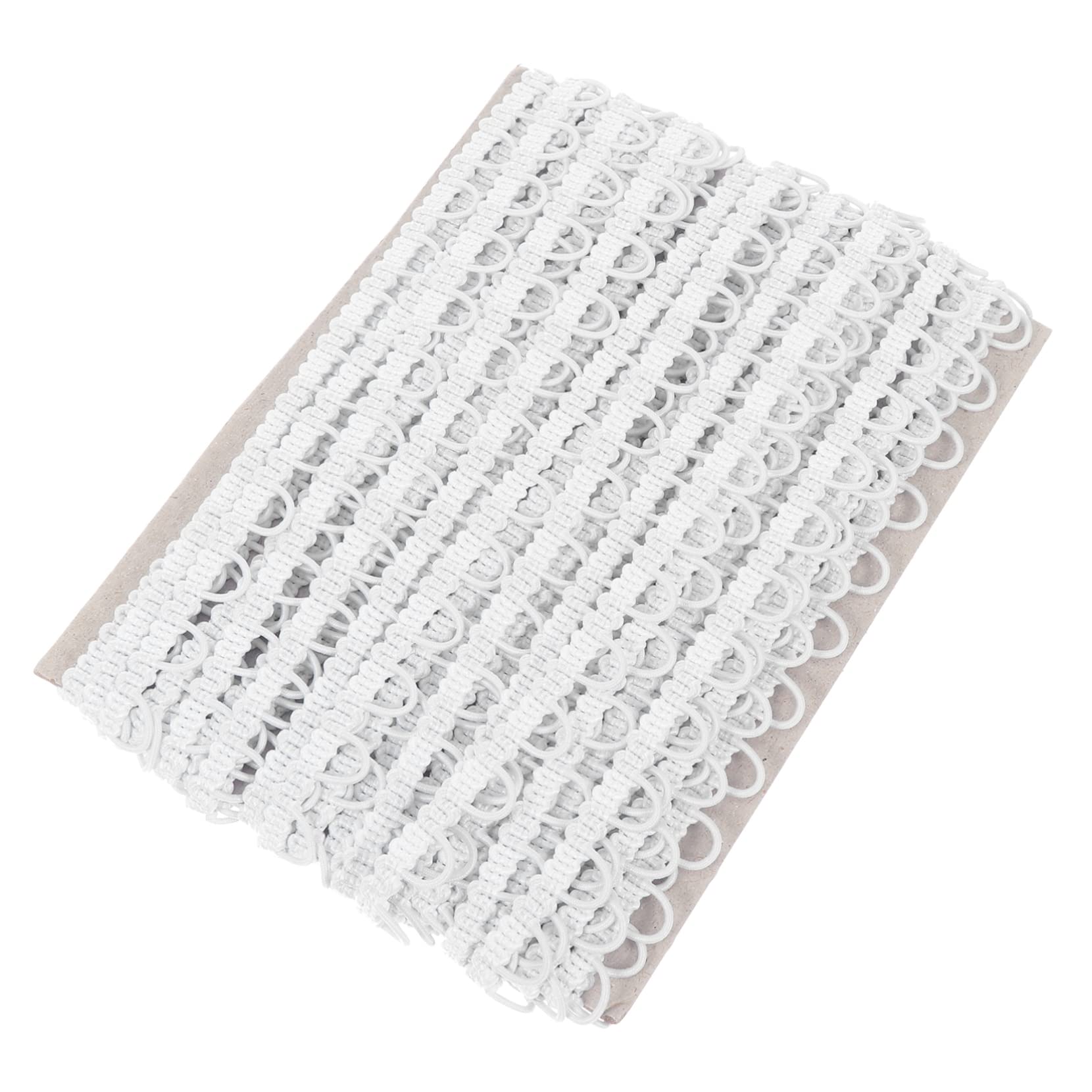 Beatifufu 1Pc Handmade Elastic Button Loop Trim Lace Braid for Wedding Dress Decoration Headwear Craft Trim for Sewing Quilting and Daily Projects