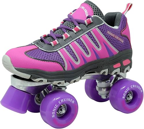 Lenexa Sonic Cruiser 2.0 - Patines unisex estilo tenis para uso en interiores y exteriores, tamaños de ajuste cómodo