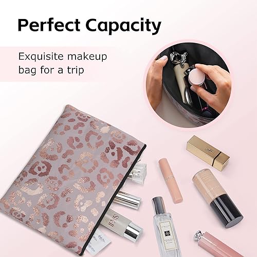 Miniatura 4 de Bolsa de maquillaje abstracta, mini bolsa de aseo portátil de viaje, organizador de brochas de maquillaje, accesorios estéticos, bolsa de