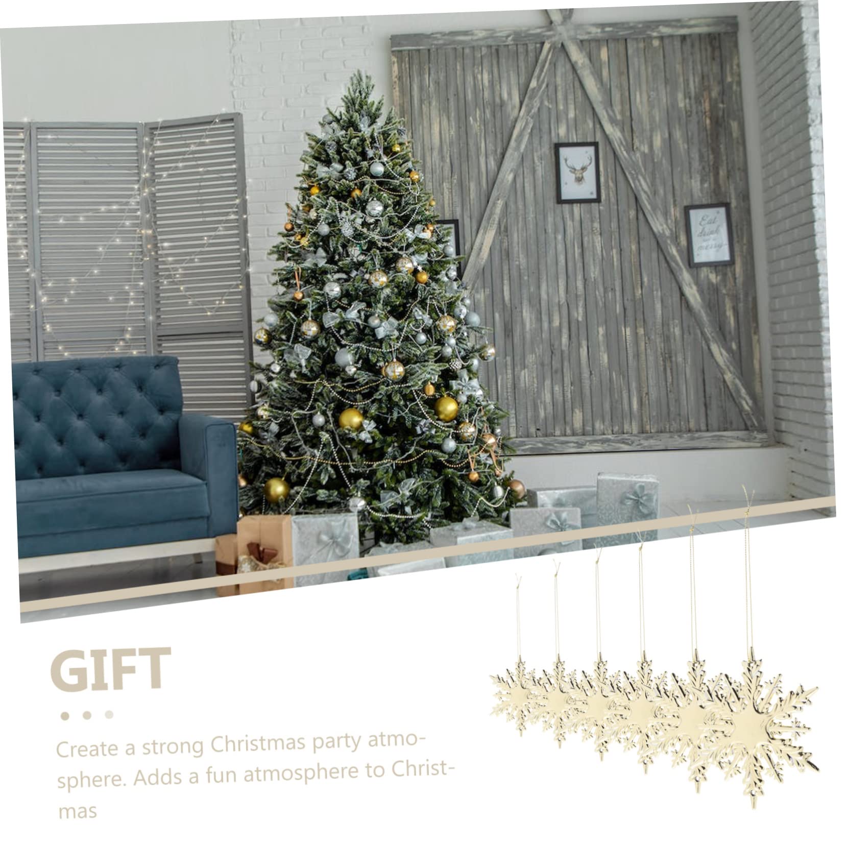 IMIKEYA STK Weihnachtsschneeflocke-Anhänger Weihnachtsschneeflockenverzierungen Weihnachtsbaum-Schneeflocke- weihnachtsdeko winterdeko Feiertagsverzierung Weihnachtsbaum-Anhänger