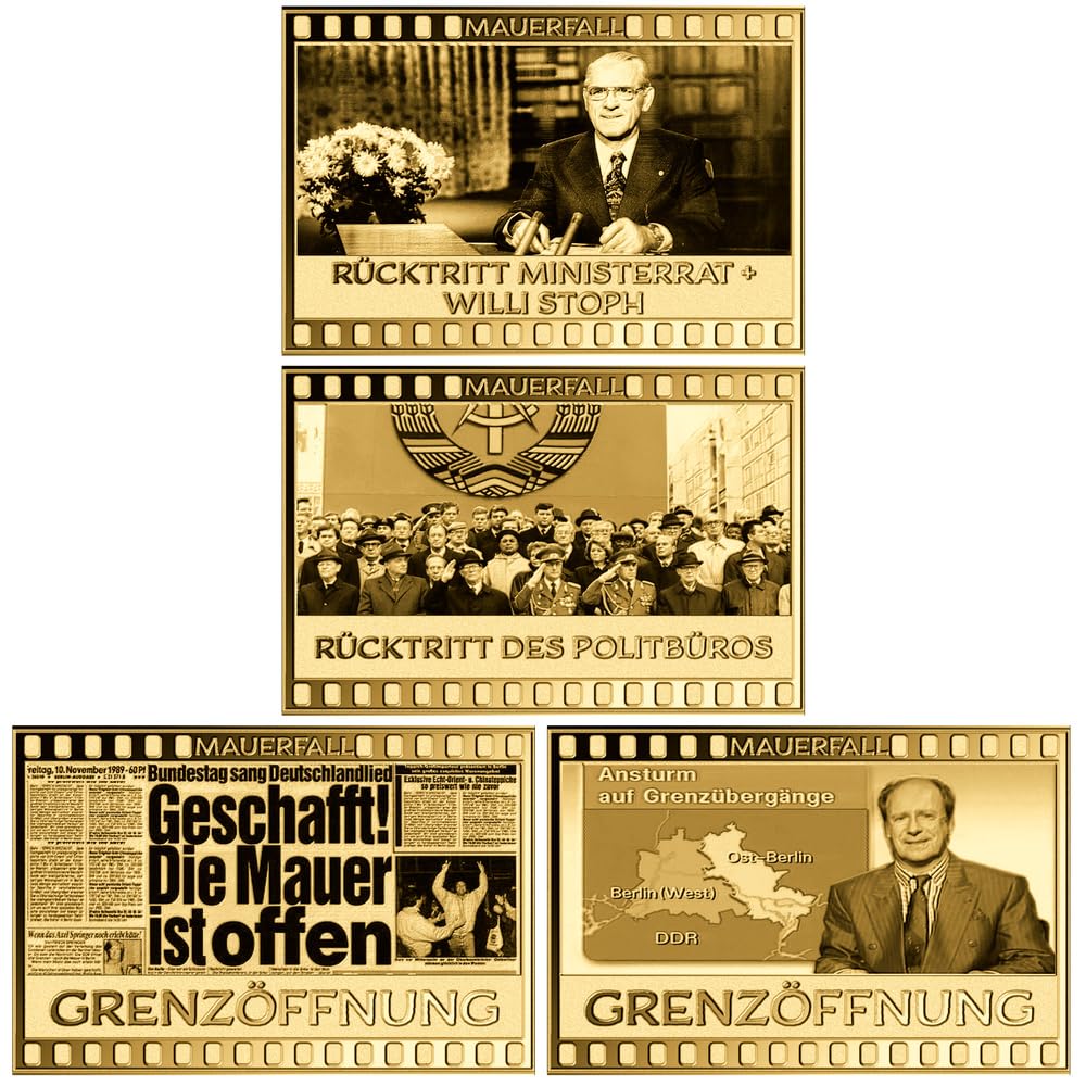 35 Jahre Mauerfall | Feingold | Sammlermünzen-Set 4 | Mehrwertsteuerfrei | Hohe Prägequalität | Mit Album und Echtheitszertifikaten
