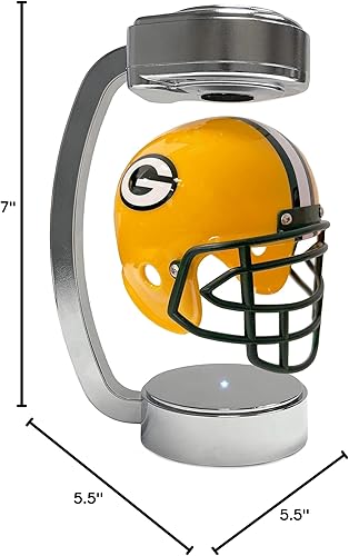 Miniatura 4 de Pegasus Sports Mini casco flotante de levitación giratorio con licencia oficial de la NFL en cromo