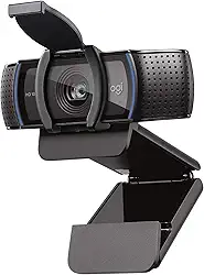 Logitech C920e HD 1080p Webcam habilitada para microfone, certificada para Zoom, compatível com Microsoft Teams, compatível com TAA + Litra Glow Premium LED Streaming Light com TrueSoft, suporte de monitor ajustável