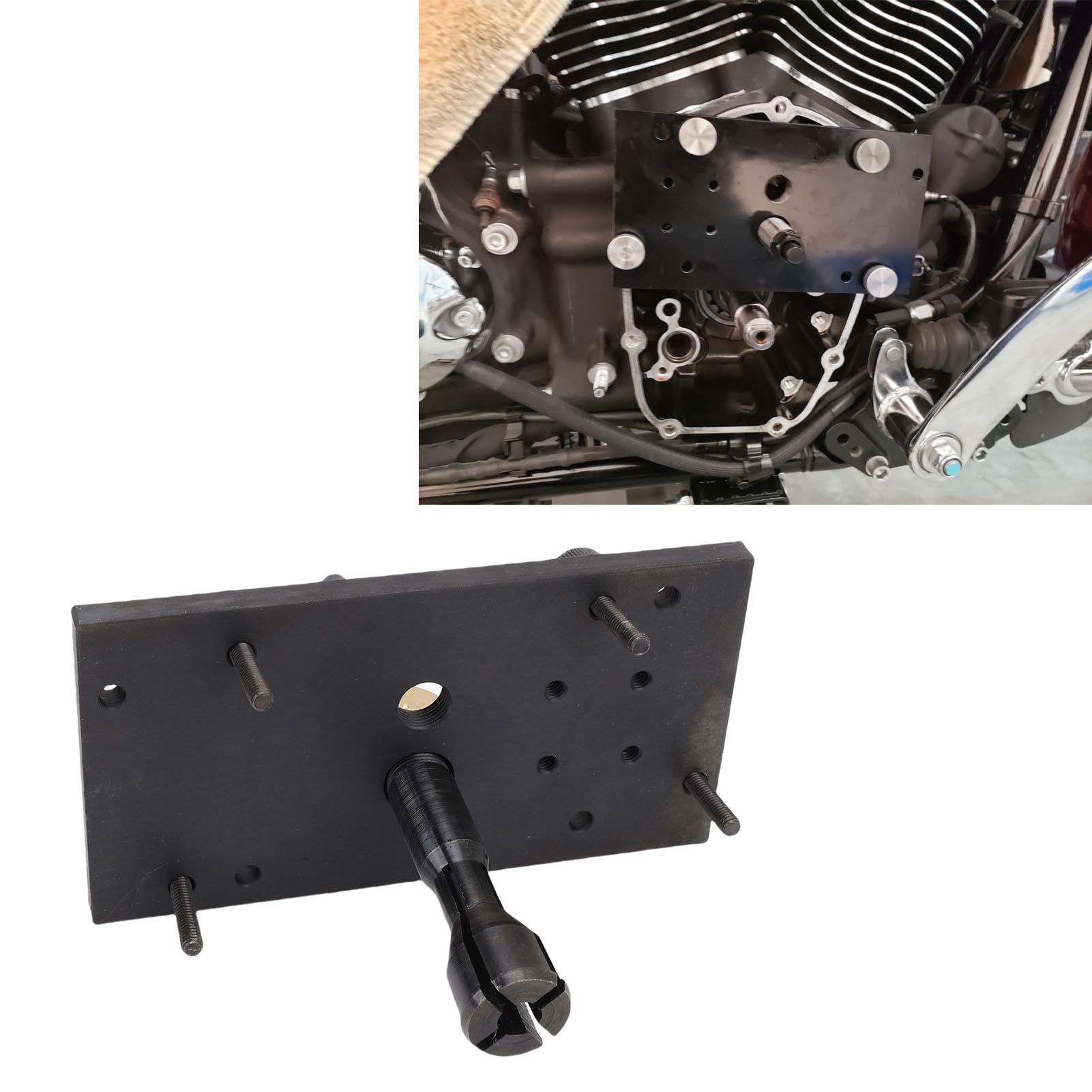 Luocute Estrattore per Cuscinetti a Camme, Strumento di Installazione e Rimozione Cuscinetto Interno Albero a Camme in Acciaio Resistente con Design a Mandrino, per M8 Twin Cam El