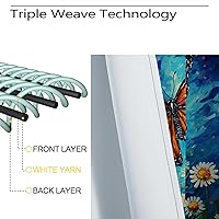 Vista 59 de Cortinas opacas de mariposa para decoración del hogar de niñas y niños, hermosas flores en acuarela, con ojales, aislamiento térmico, cortinas