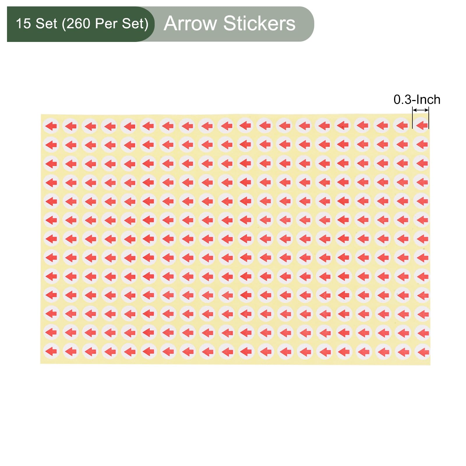 YOKIVE 1Sheet / 3900Pcs Small Arrow Stickers - Image 2