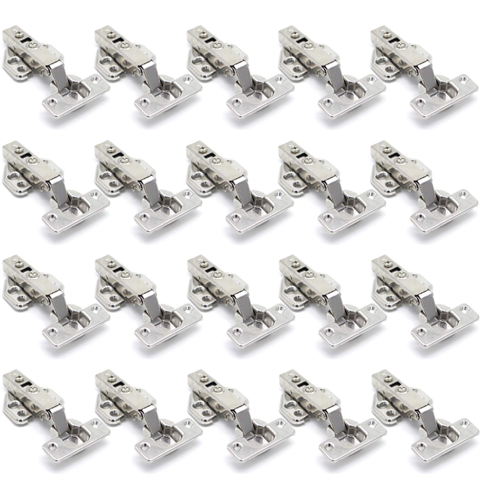 10 / 20pcs Hinge Soft Close Full Coverage Door Hydraulic Hinge no Drilling for Cabinet Cabinet Furniture Hardware(20PCS)