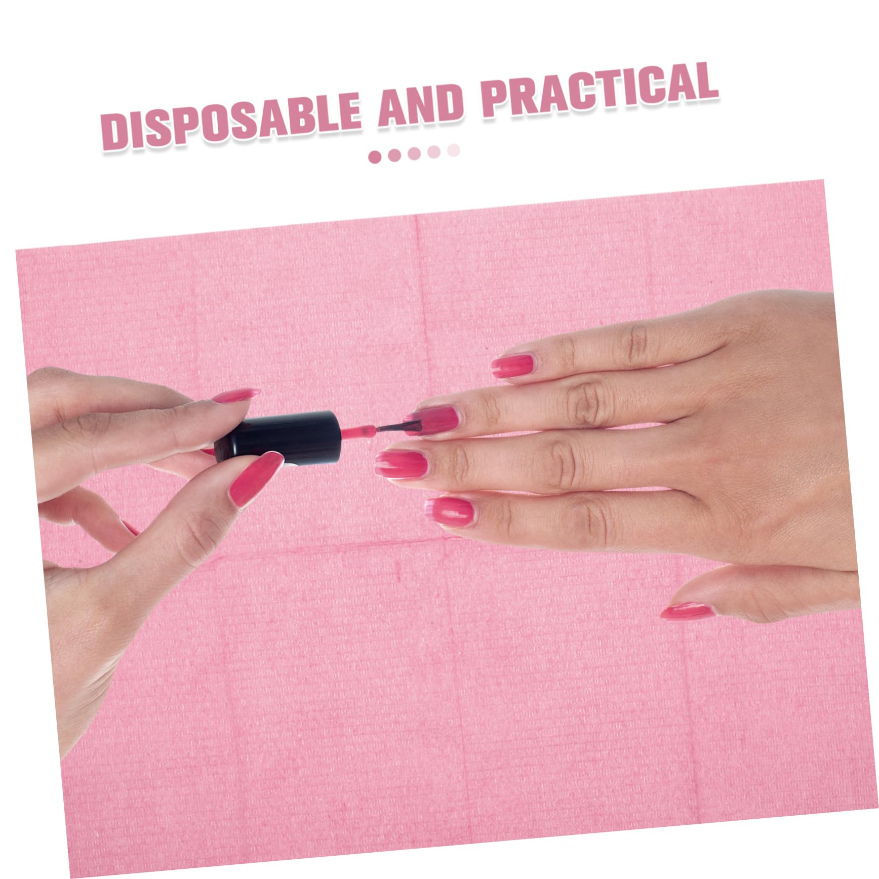 PLAFOPE Tovagliette per Unghie Usa e Getta Impermeabili Rosa 125 Pezzi Non Tessuto per Salone di Manicure Facile Sostituzione e Protezione del Tavolo