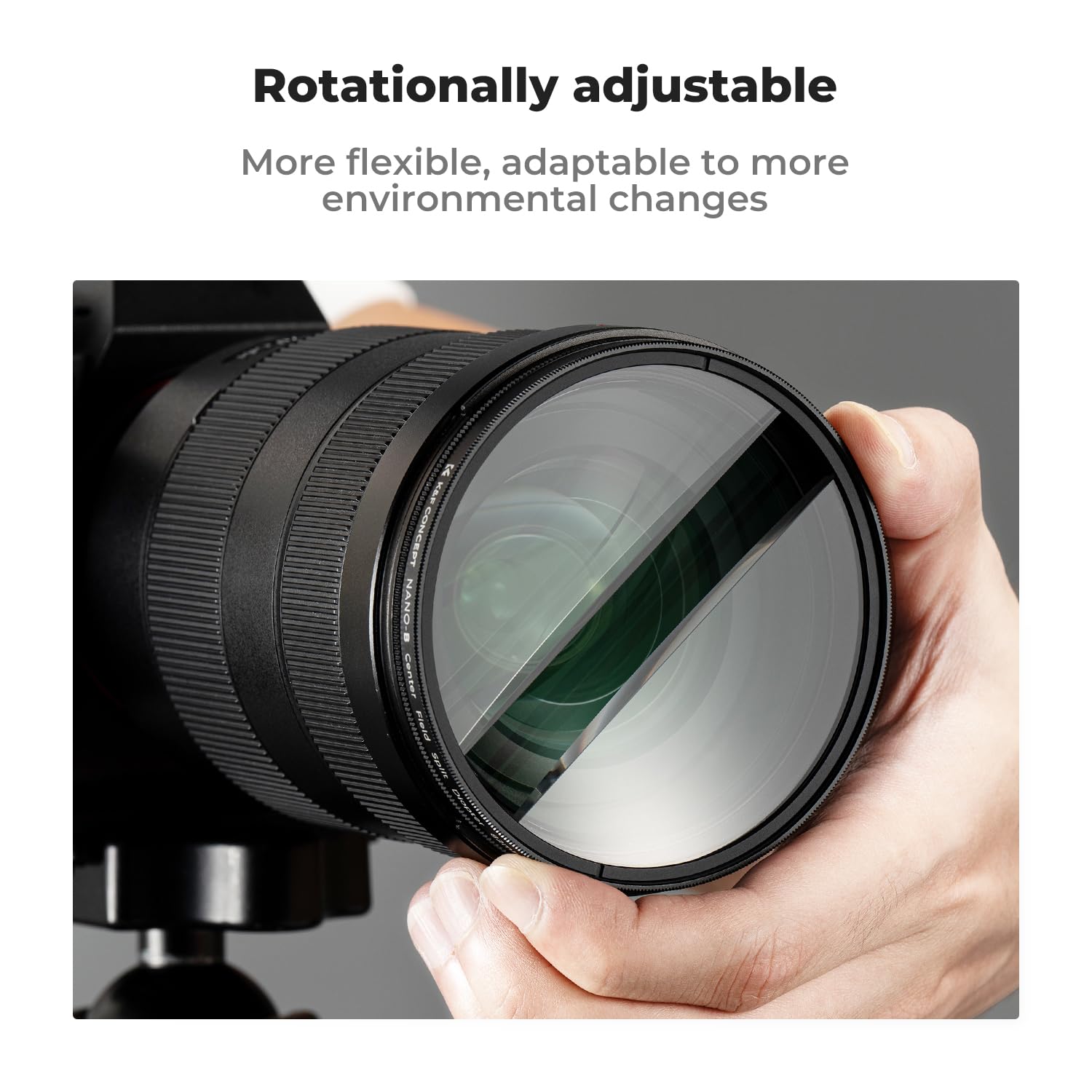 K&F CONCEPT 58mm Centerfield Split Diopter Filter Double Glass Special Effect Camera Lens Filter (Nano-B Series) - Image 4