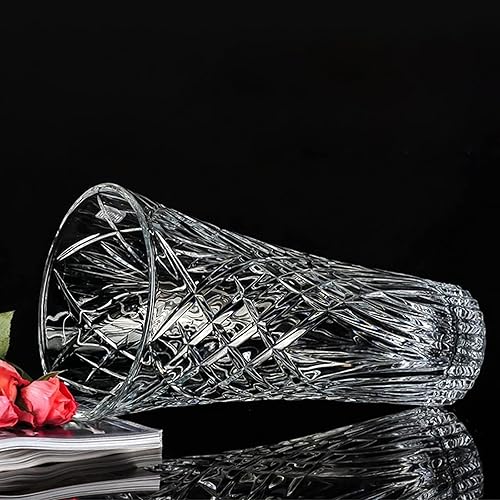 Miniatura 3 de Jarrón de flores de 12 pulgadas, jarrón alto de cristal, jarrones de cristal transparente para flores, decoración moderna de vidrio grande para el