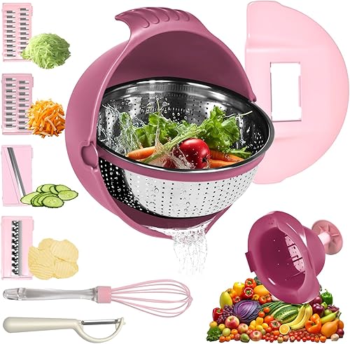 YAMJUG Colador 10-1 con juego de tazones para mezclar, juego de coladores y coladores de alimentos 2024 para cocina, juego de cuencos coladores con