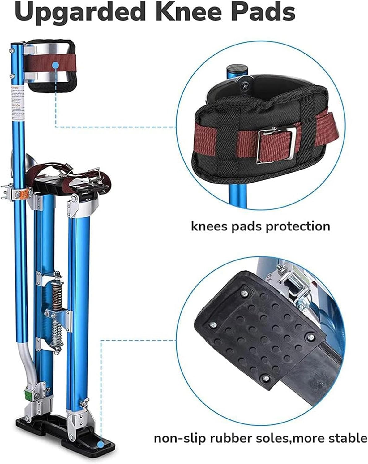 Painting Drywall Stilts, 18-30" /24-40" Height Adjustable Lifts Paint Stilt for Sheetrock Painting Finishing Pruning Branches or Cleaning,30inch
