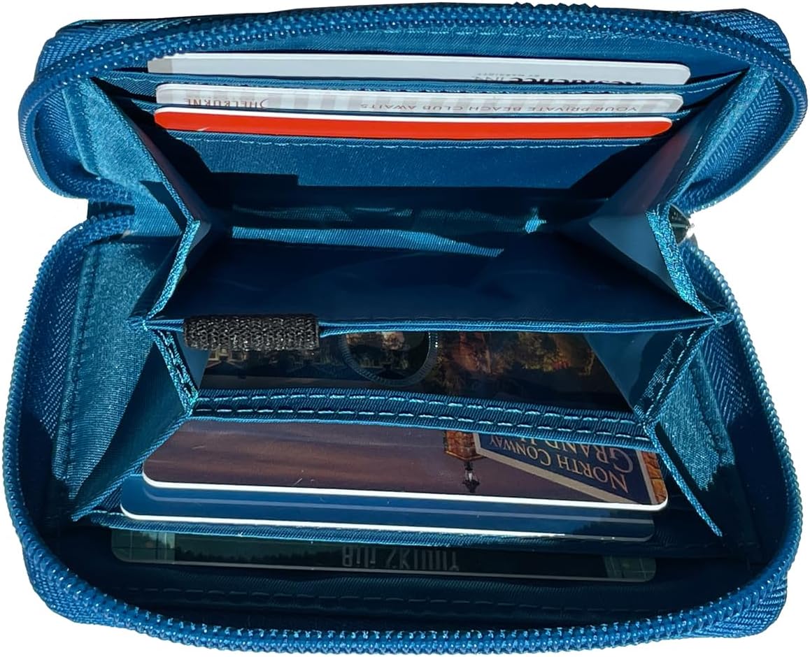 Big Skinny Women's Lynx Zippered Slim Wallet, Holds Up to 30 Cards - Image 3