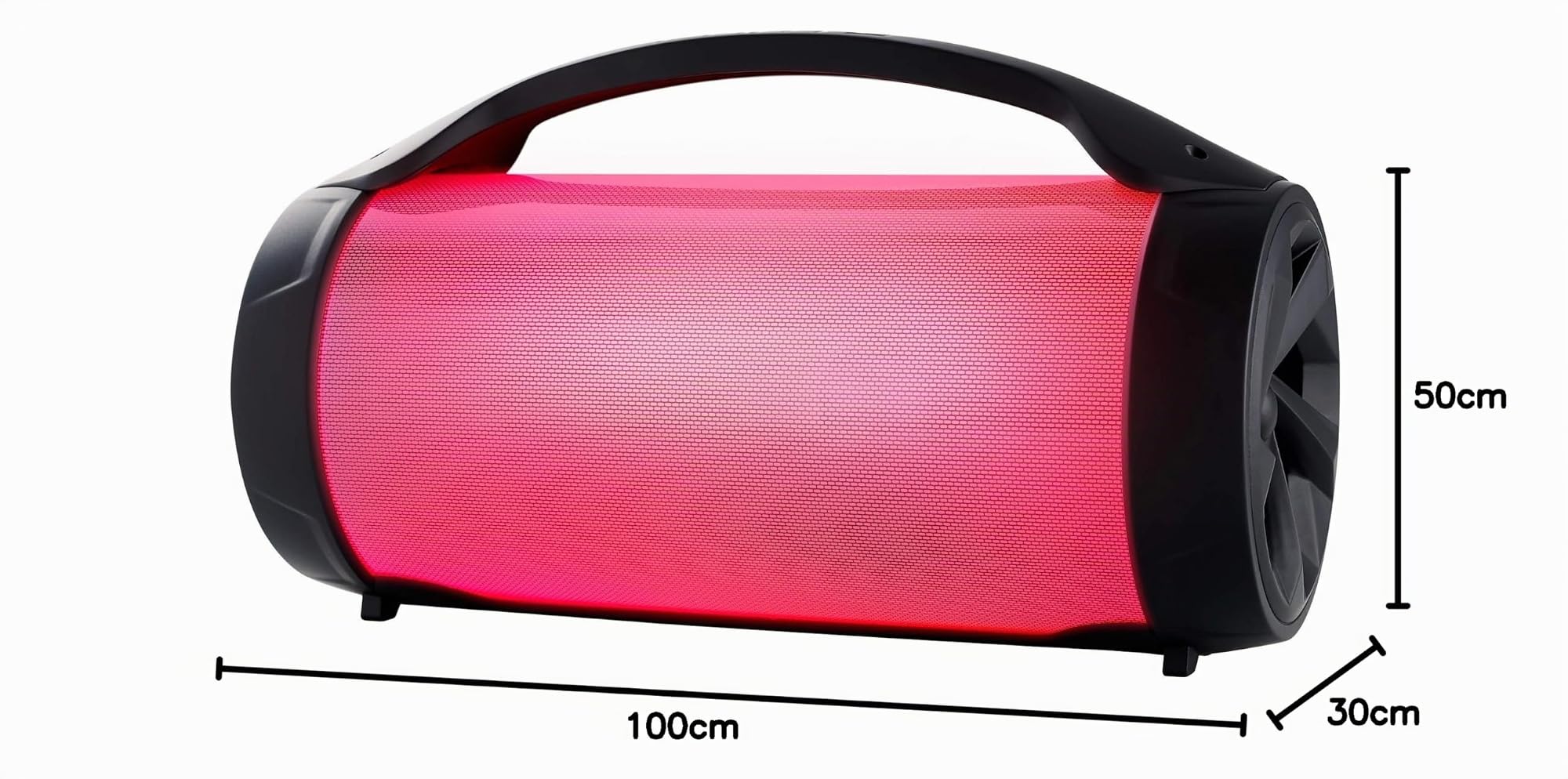 BigBen Interactive Party Lite Speaker Bluetooth con Effetti Luminosi, Nero