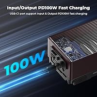 Vista 2 de K&F CONCEPT Batería V Mount, Batería V-Mount de 99Wh 6700mAh con carga rápida USB-C PD de 100W, con Dual D-TAP/A/USB-C/DC/Pantalla TFT/Luz