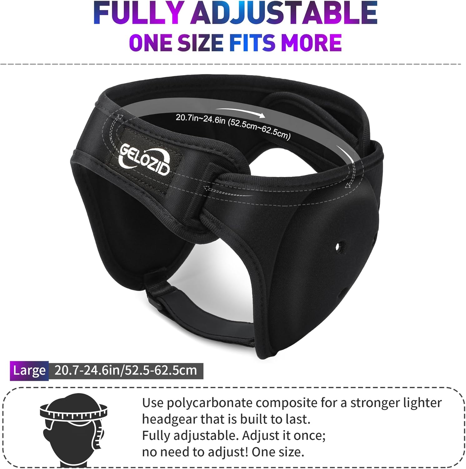 Adjustable Wrestling Headgear for BJJ, MMA Grappling and Training, Ear Guard and Cauliflower Protection Helmet - Image 3