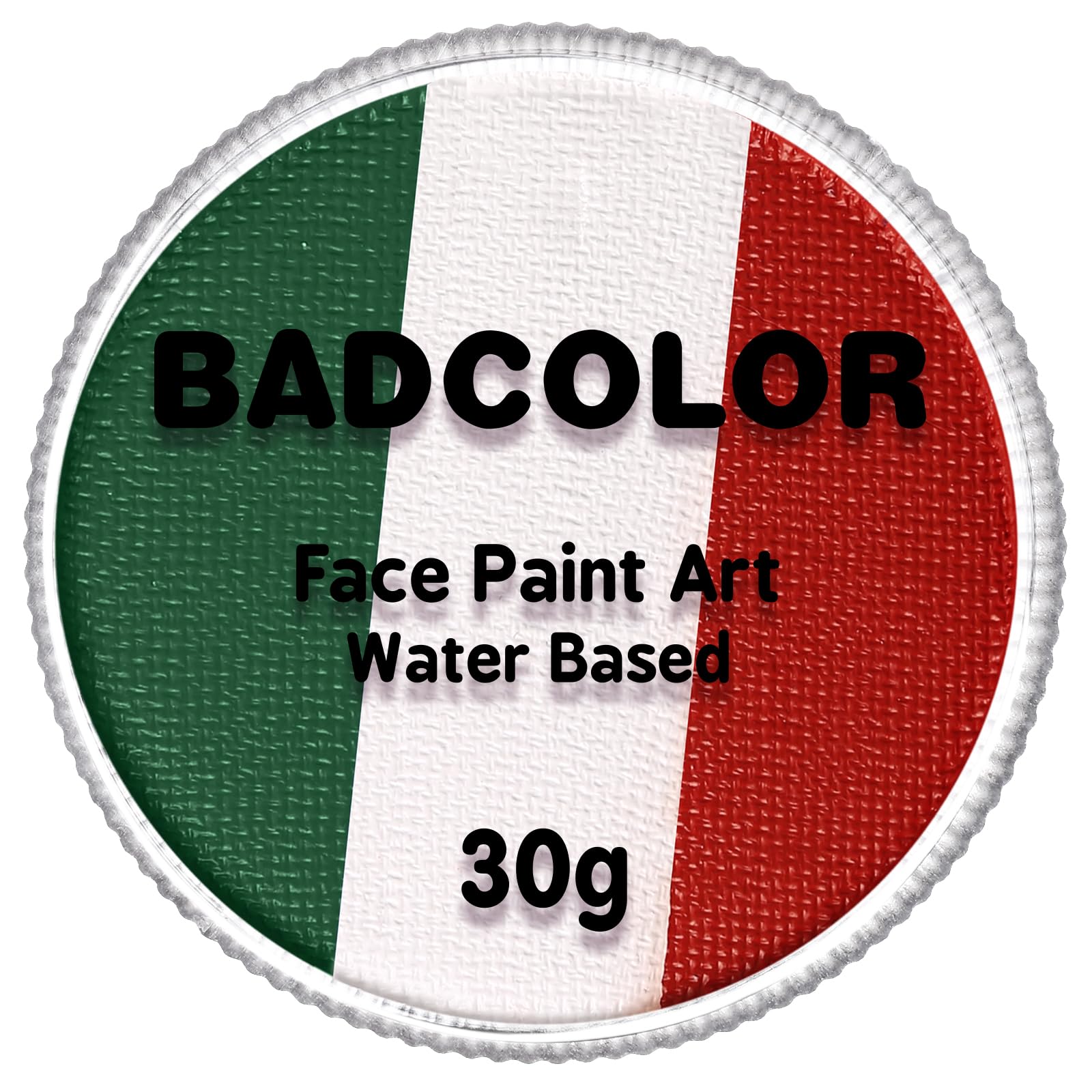 Green White Red World Cup Mexico Flag Face Body Paint Set, Face Painting Kit with Paintbrushes for Halloween Day of the Dead Catrina Makeup Clown Skull Tribal Warrior Christmas Elf Queen SFX Make-up