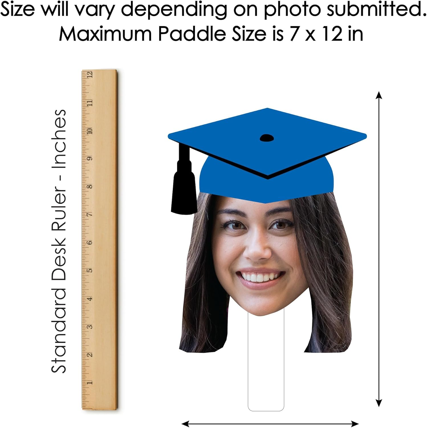 Big Dot of Happiness Fun Face Cutout Paddles - Custom Face on Stick Kit, Personalized Photo Booth & Fan Props, Upload 1 Photo, Unique Party Keepsakes - 6 pc