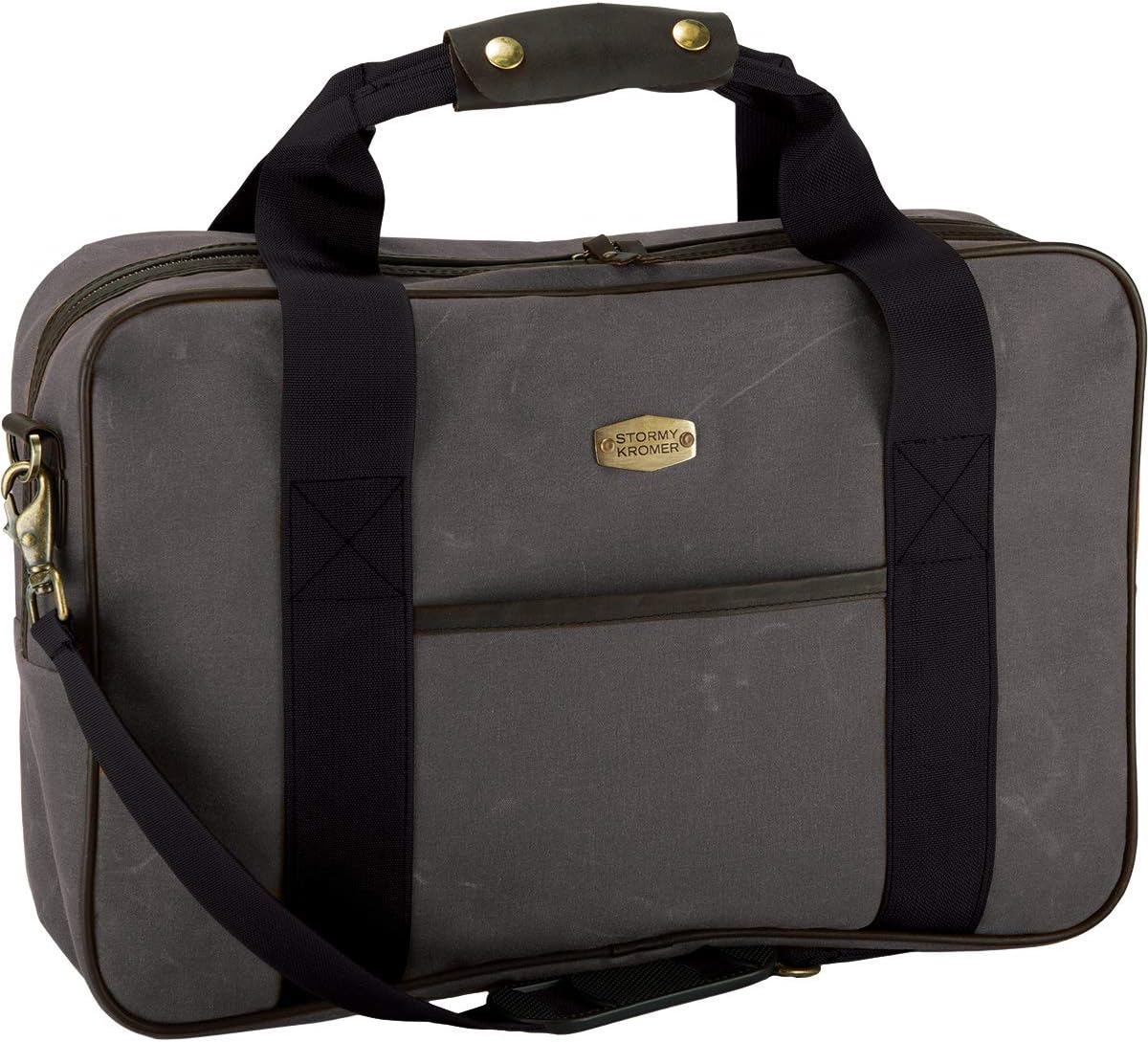 Stormy Kromer The Legacy Briefcase - Durable Waxed Cotton, Leather Trim, Internal Pockets