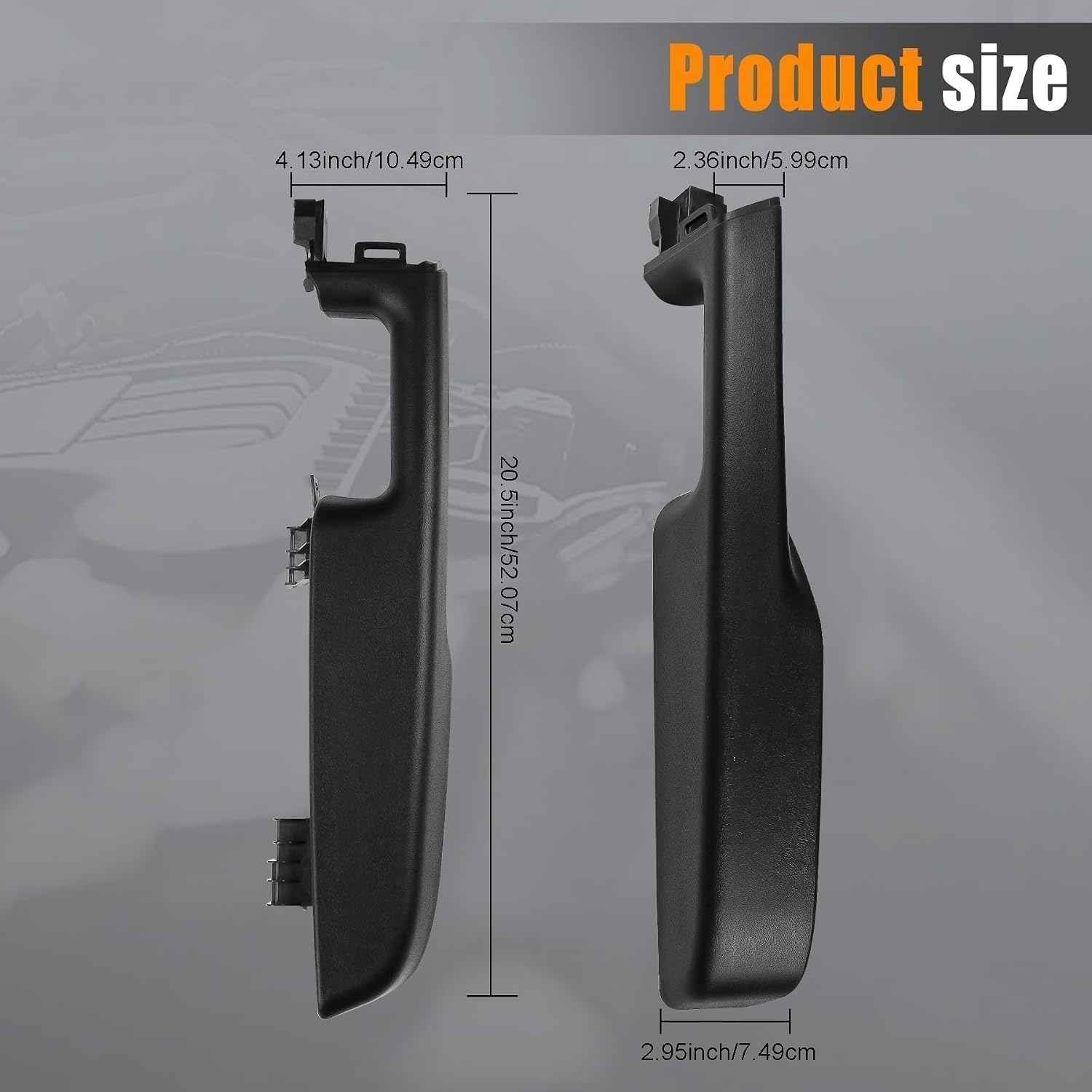 Black Front Driver & Passenger Side Door Armrest Handle Fit for 1999-2006 Chevy Suburban Silverado Sierra Tahoe Avalanche Escalade & GMC Yukon Replace 88981545 88981542