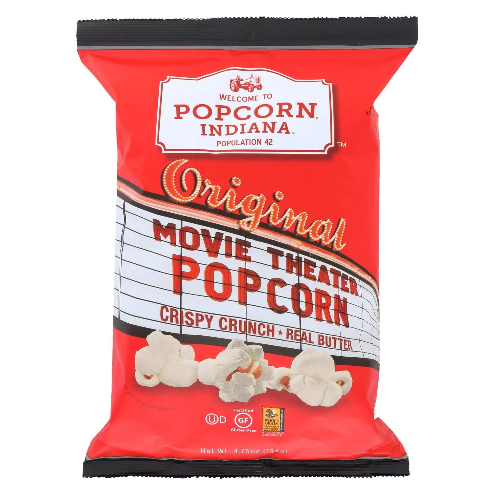 Popcorn Indiana P.I. Movie Theater Popcorn 4.75 Oz (Pack Of 12) by Popcorn, Indiana – 4.75 Ounce (Pack of 12), Pack of 12, Model 00257623