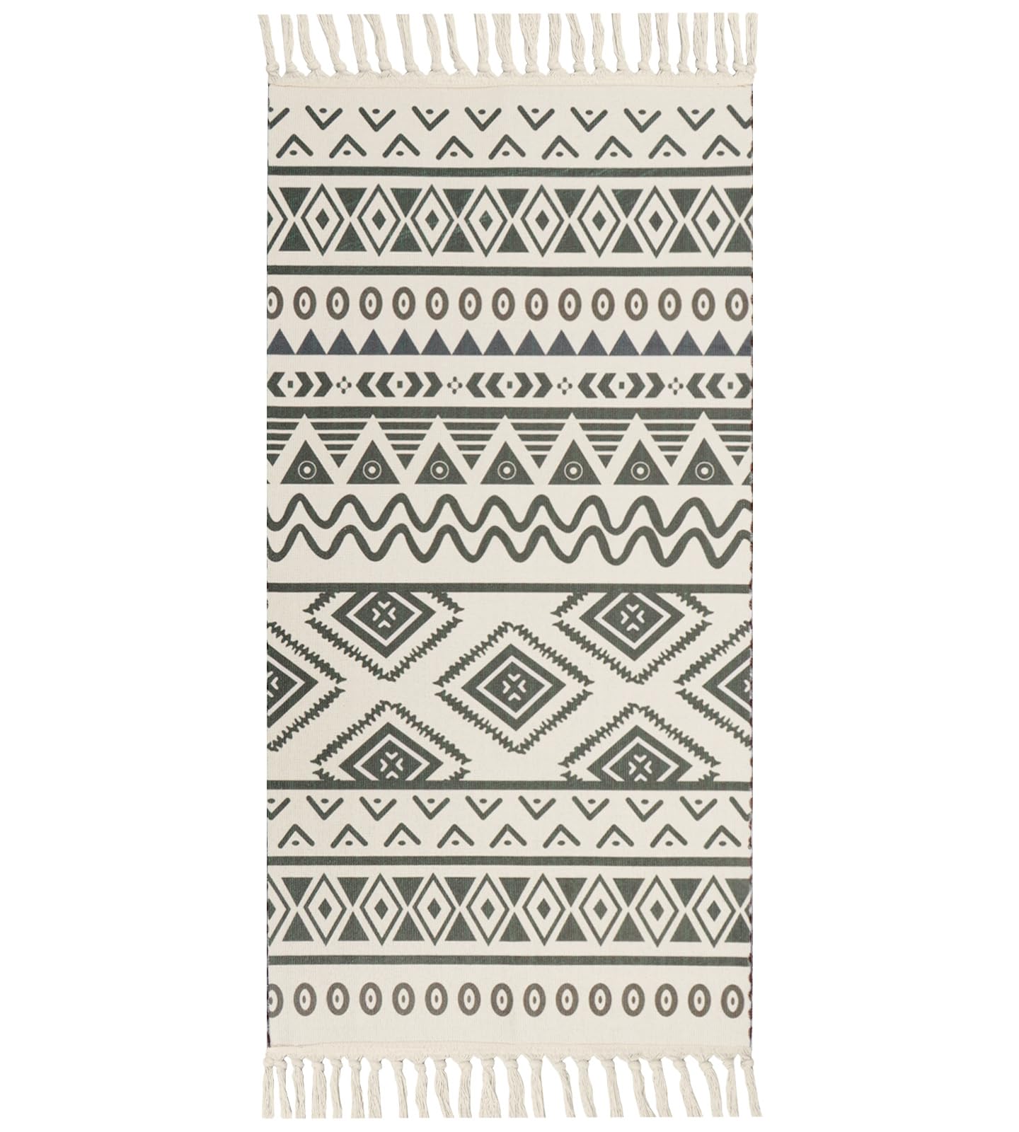 Teppiche 60 x 120 cm für Wohnzimmer, waschbar, Teppichläufer für Flur, rutschfest, mit Quasten, maschinenwaschbar, weiche Teppiche für Heimdekoration