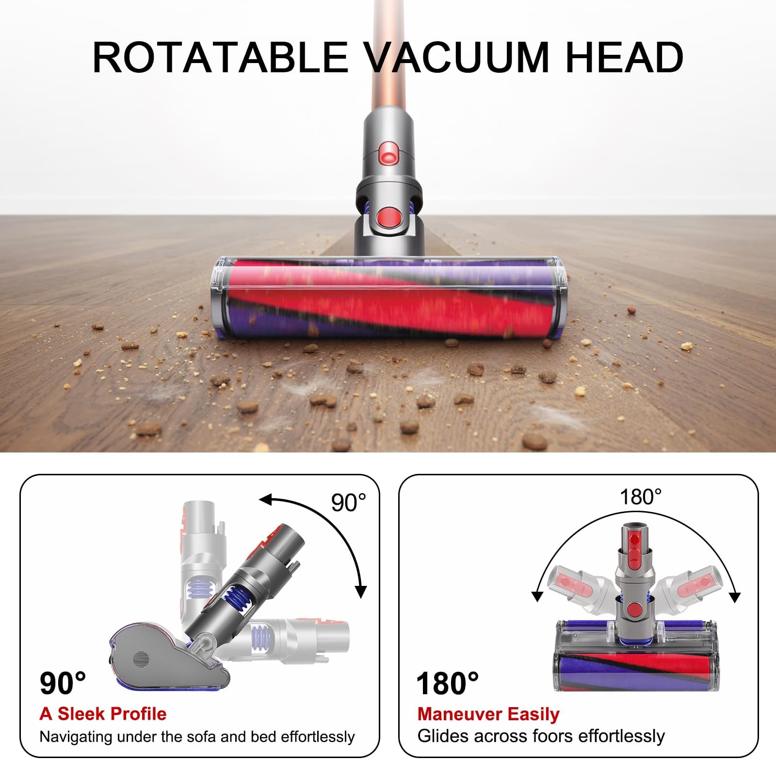 Brosse de sol à Rouleau Souple pour Dyson V11 V15 V10 V7 V8,Accessoire Rouleau Souple pour aspirateur Dyson SV10 SV11 SV12 SV14,Brosse Les sols durs