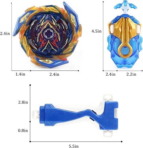 Miniatura 2 de Jokvaex Bey Battling Top Burst Gyro Toy Set, con lanzadores de giroscopio y juego de batalla de combate de mango, regalo para niños y niños, 163