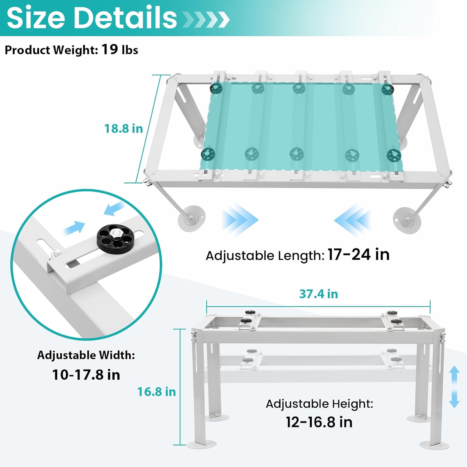 𝙐𝙥𝙜𝙧𝙖𝙙𝙚 Mini Split Stand, Mini Split Stand Ground Mount for 9,000-36,000 BTU, Heavy Duty Mini Split Ground Stand, Mini Split AC Unit Stand Support Up To 450 lbs Mini Split Condenser Stand