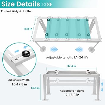 Upgrade Mini Split Stand, Mini Split Stand Ground Mount for 9,000-36,000 BTU, Heavy Duty Mini Split Ground Stand, Mini Split AC Unit Stand Support Up To 450 lbs Mini Split Condenser Stand