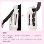 Beauty7 Automatic Curling Iron, Auto Hair Curler with 3 Temperature, Fast Heating, Anti-Scald, Anti-Tangle Rotating, Automatic Shut-Off for Hair Styling White, Lightweight for Travel