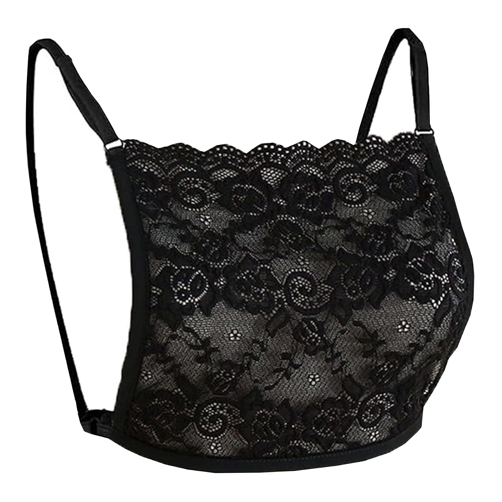 Camisole Débardeur Femme pour Décolleté Bas Caroco | en Dentelle Couverture Soutien-gorge Cache-décolleté