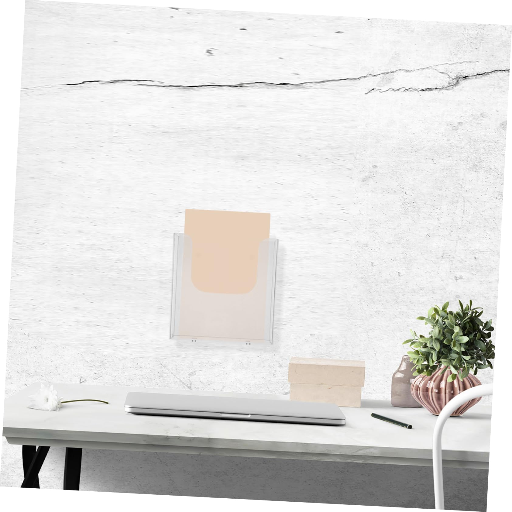 Angoily 6 Piezas Soporte de de Pared Transparente para Oficina Organizador de Folletos y Revistas para Archivar Catálogos y