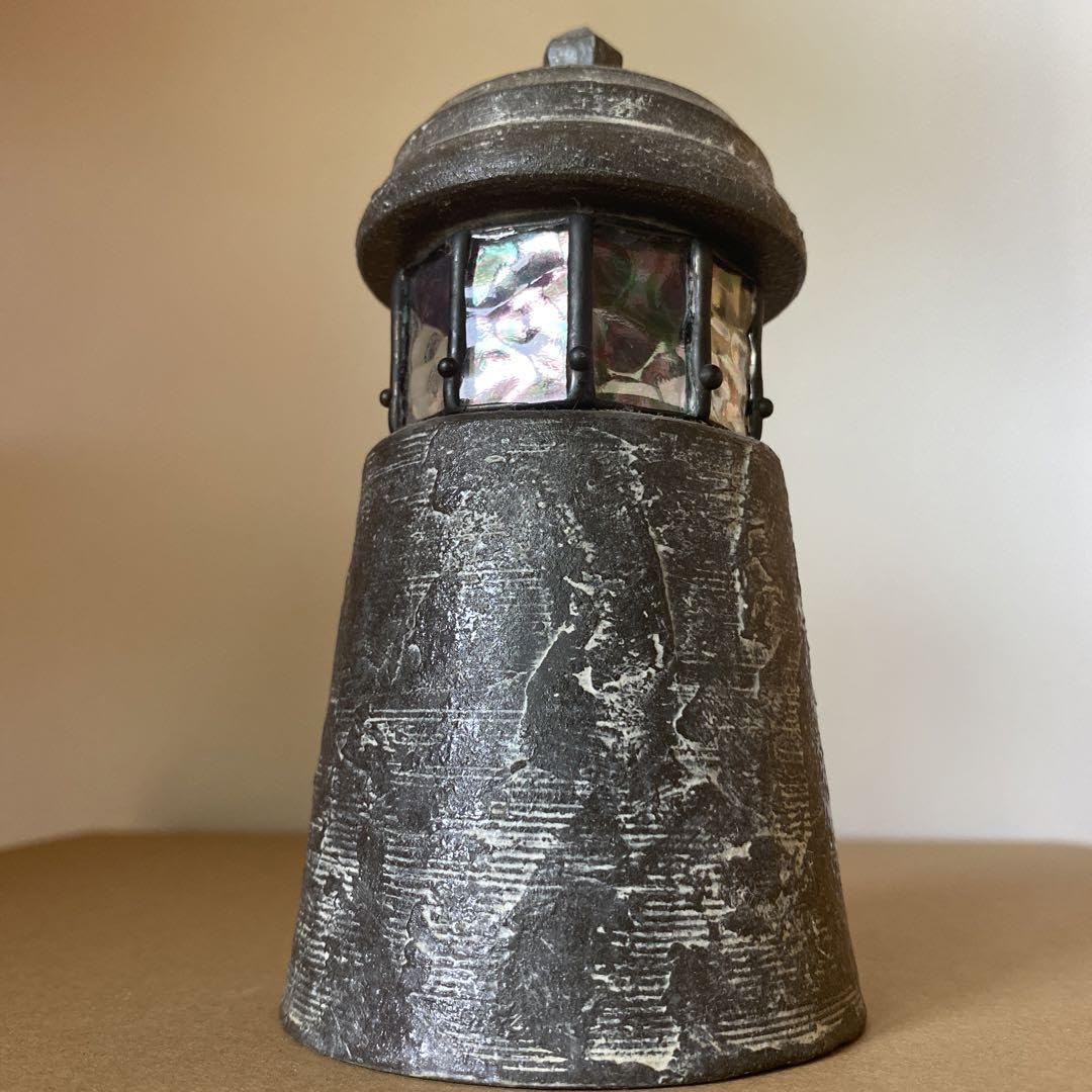 1点モノ　作品名「灯台」ステンドグラス×陶器 1点モノ 作品名「灯台」ステンドグラス×陶器 - その他オンライン