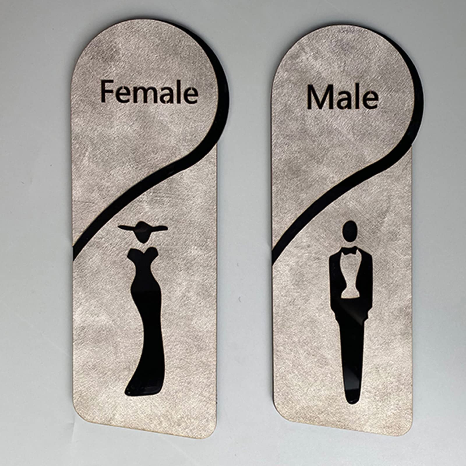 VNVFJKLO restroom sign, Male and Female Restroom Signs, Acrylic Raised Identification Icons, for Offices, Businesses, and Restaurants, 4.3 * 11.8 Inch