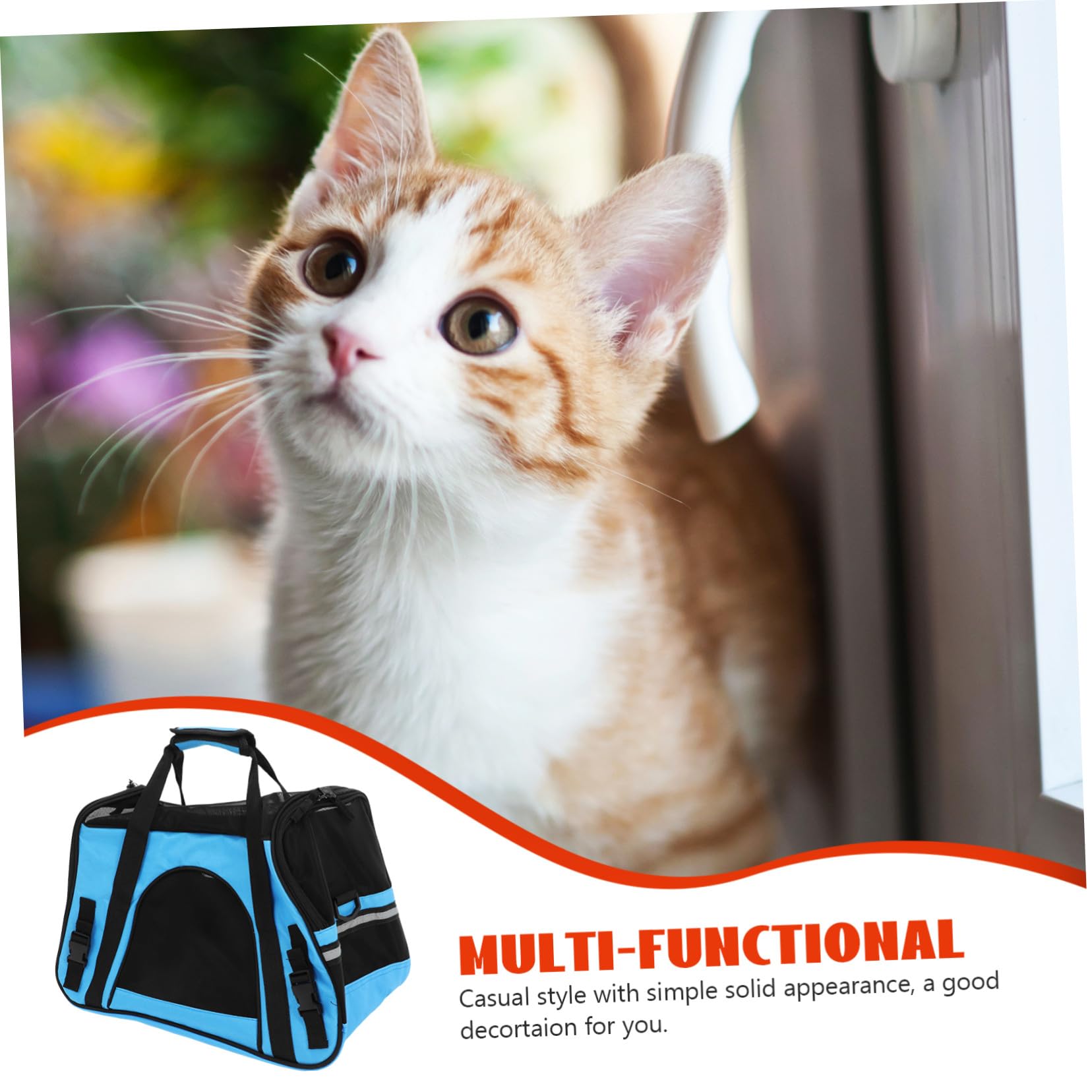 DOITOOL Bolso para Mascotas Transpirable De Viaje Bolso para Perros y Gatos con Almohadilla para Paseos Ciudad o Excursiones Al Aire
