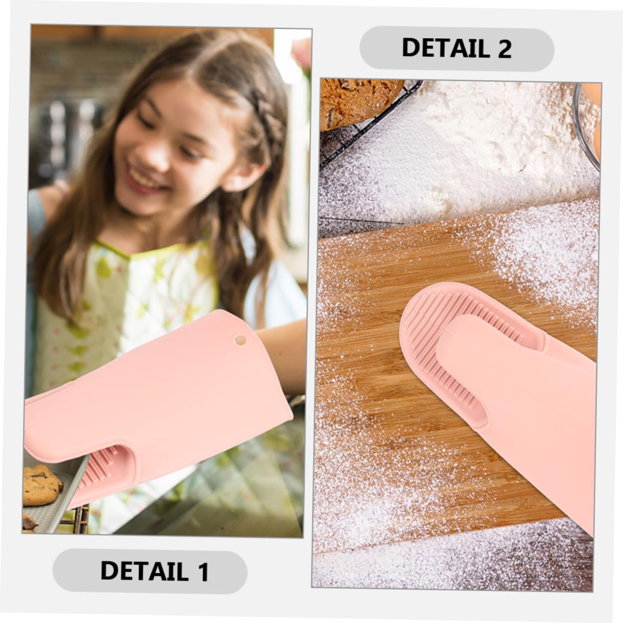 2 Pezzi Di Guanti Da Forno in Silicone Guanti Antiscottatura Resistenti Al Calore Coprimano Da Forno Cucina Professionale