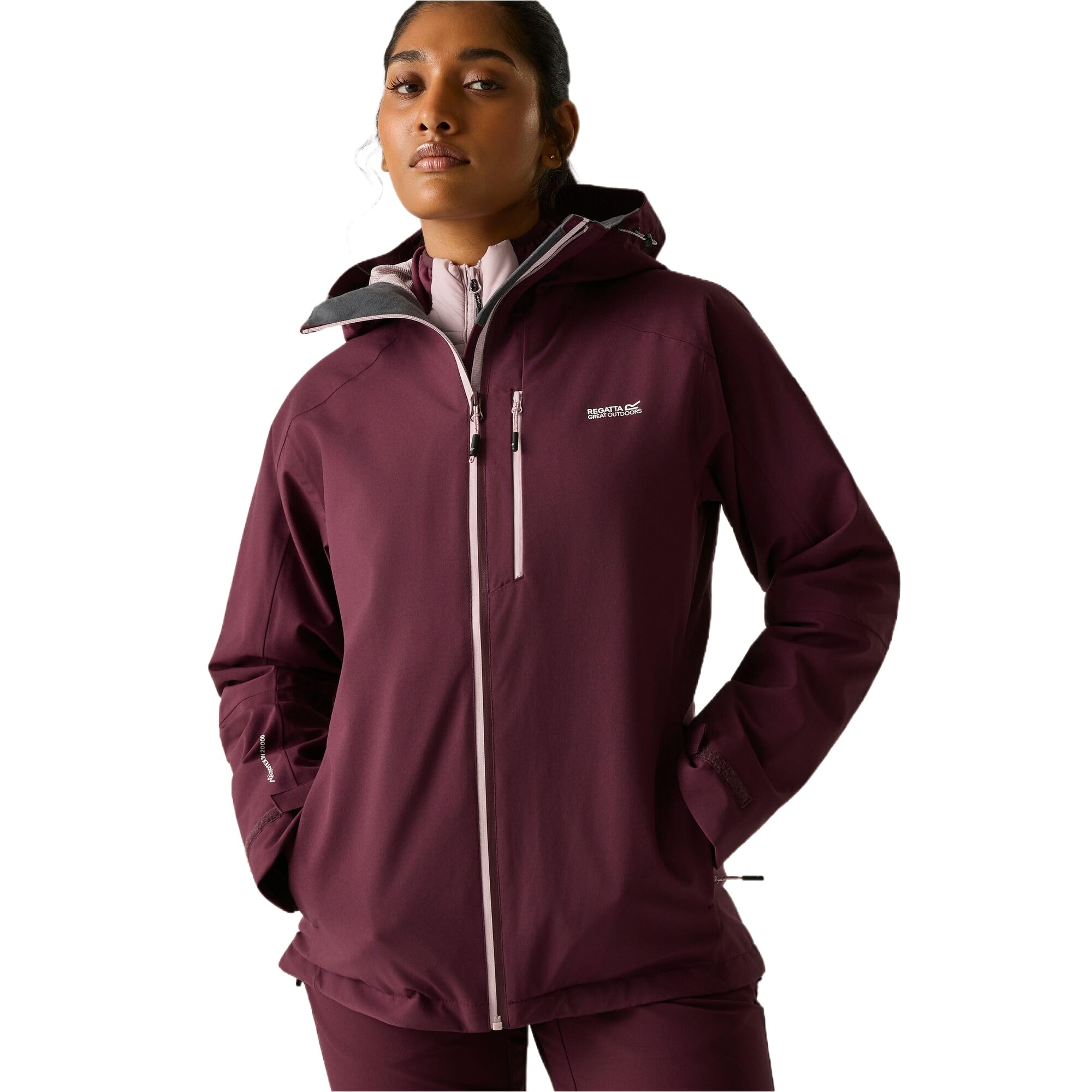 Regatta Women's Plum Birchdale Waterproof Hooded Shell Jacket In | Size: 10