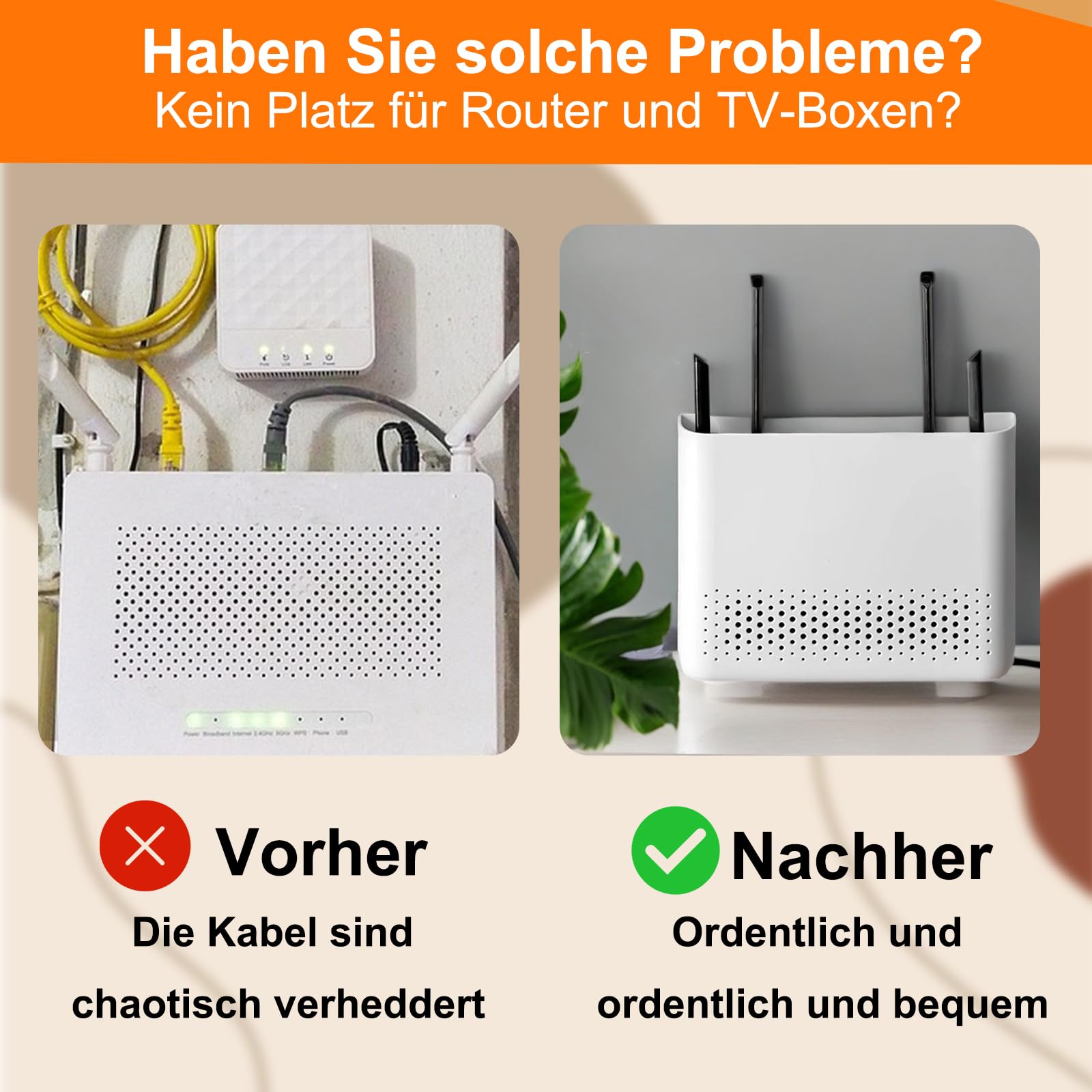 CEWROM Router Box, ukryty router, montowany na ścianie, dekoracja ścienna, organizator kabelów, stojak WiFi