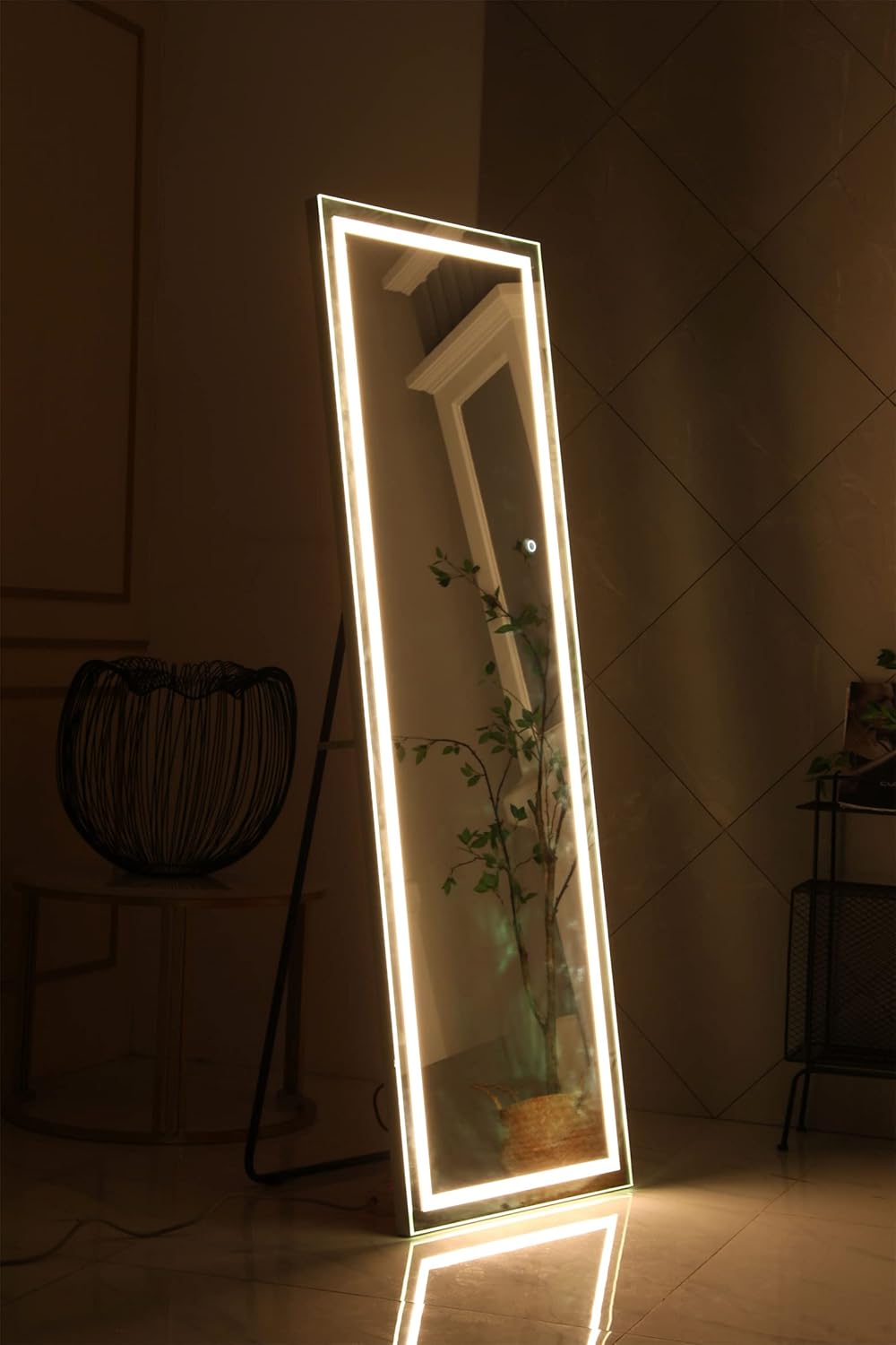Buy 65x 22 LED Full Length Mirror with Lights, Full Body Mirror with
