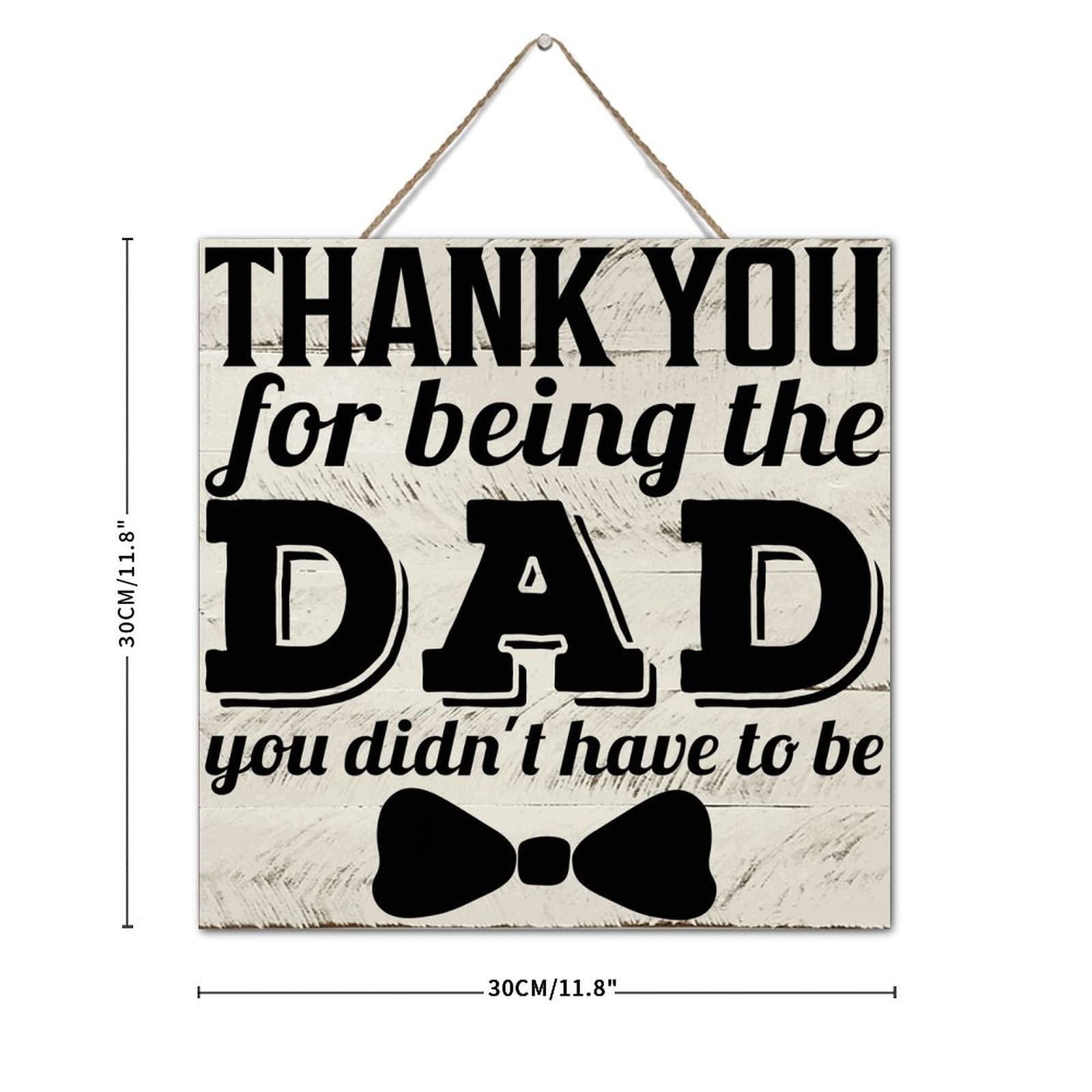 Targa Da Parete In Legno Personalizzata Per Papà - Scritta 'Thanks For The Great Genes' - 20x10 Cm - Regalo Originale Festa Del Papà - 3