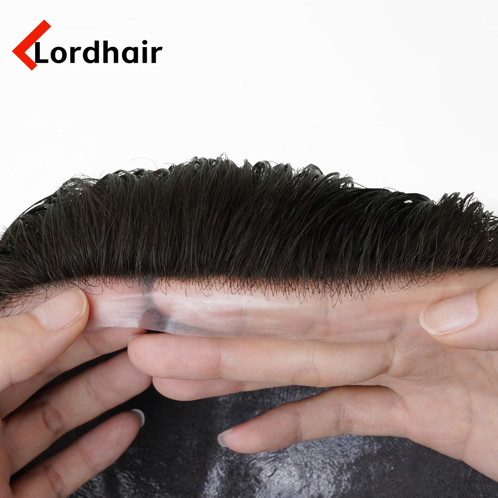 Lordhair Human Hair Indian Hair V-looped Ultra Thin Skin 0.03mm Toupee Body Wave 10 By 8 Inches Base Size 2# Dark Brown - Image 4
