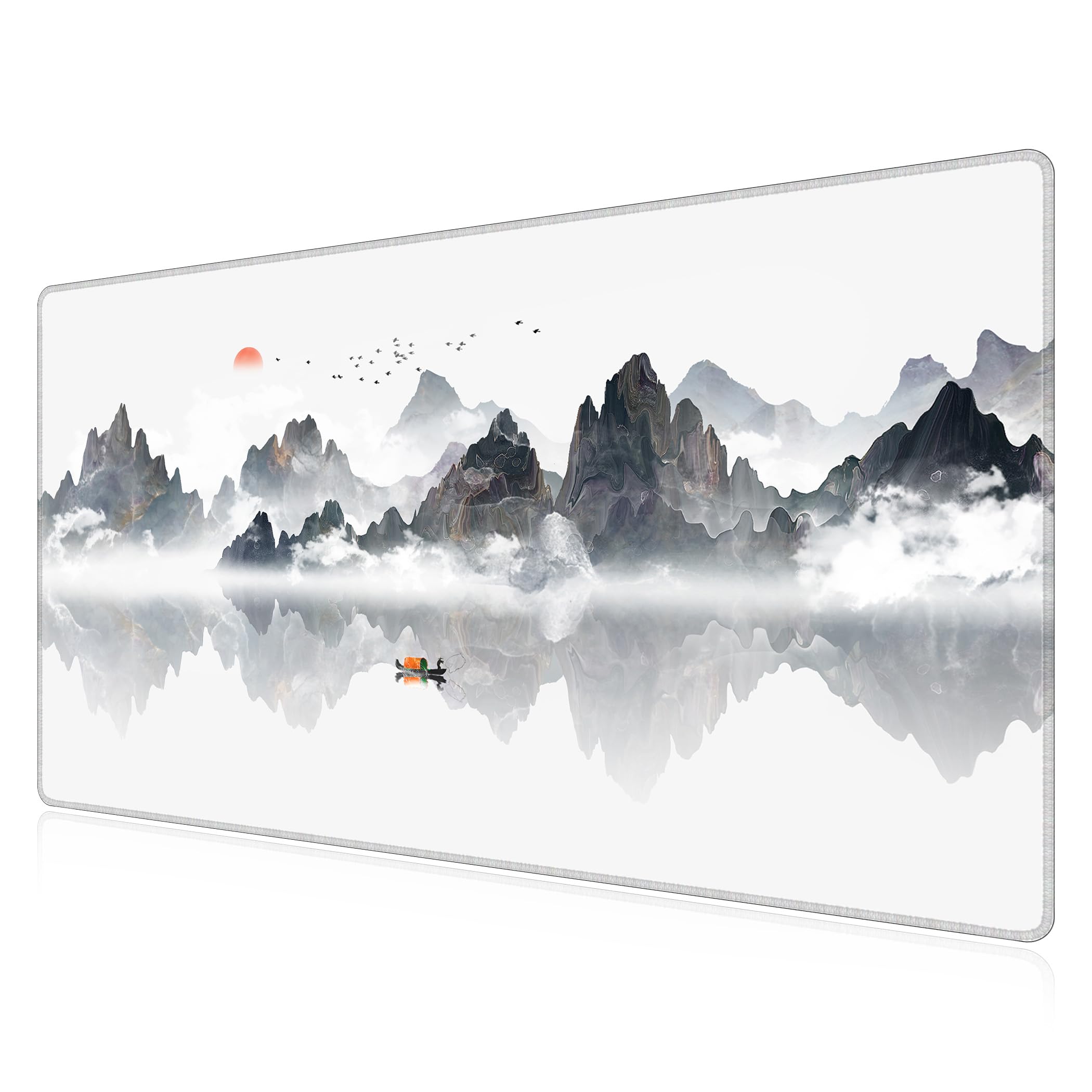 LL-COEUR Wzór XXL podkładka pod mysz do komputera 110 x 60 x 0,3 cm, zmywalna podkładka pod klawiaturę do gier biurowych (1100 x 600 x 3 mm, styl 2)