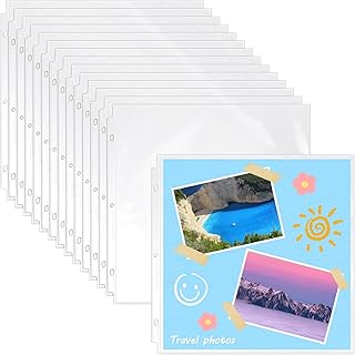 Vmiapxo 12x12 Inch Scrapbook Page Protectors (40 Pack) Fit 3 Ring Scrapb...