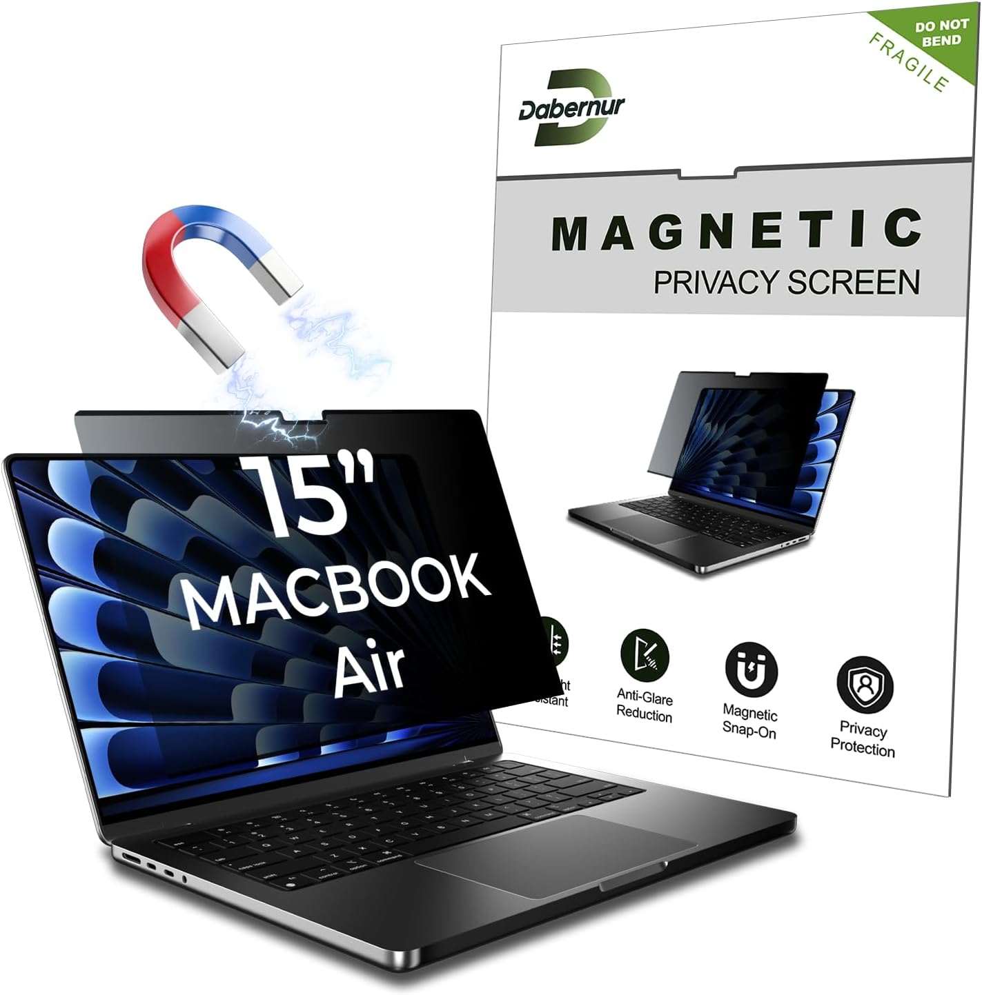 Privacy Screen Protector for MacBook Air 13.6/13 Inch (2022-2026,M2-M5)