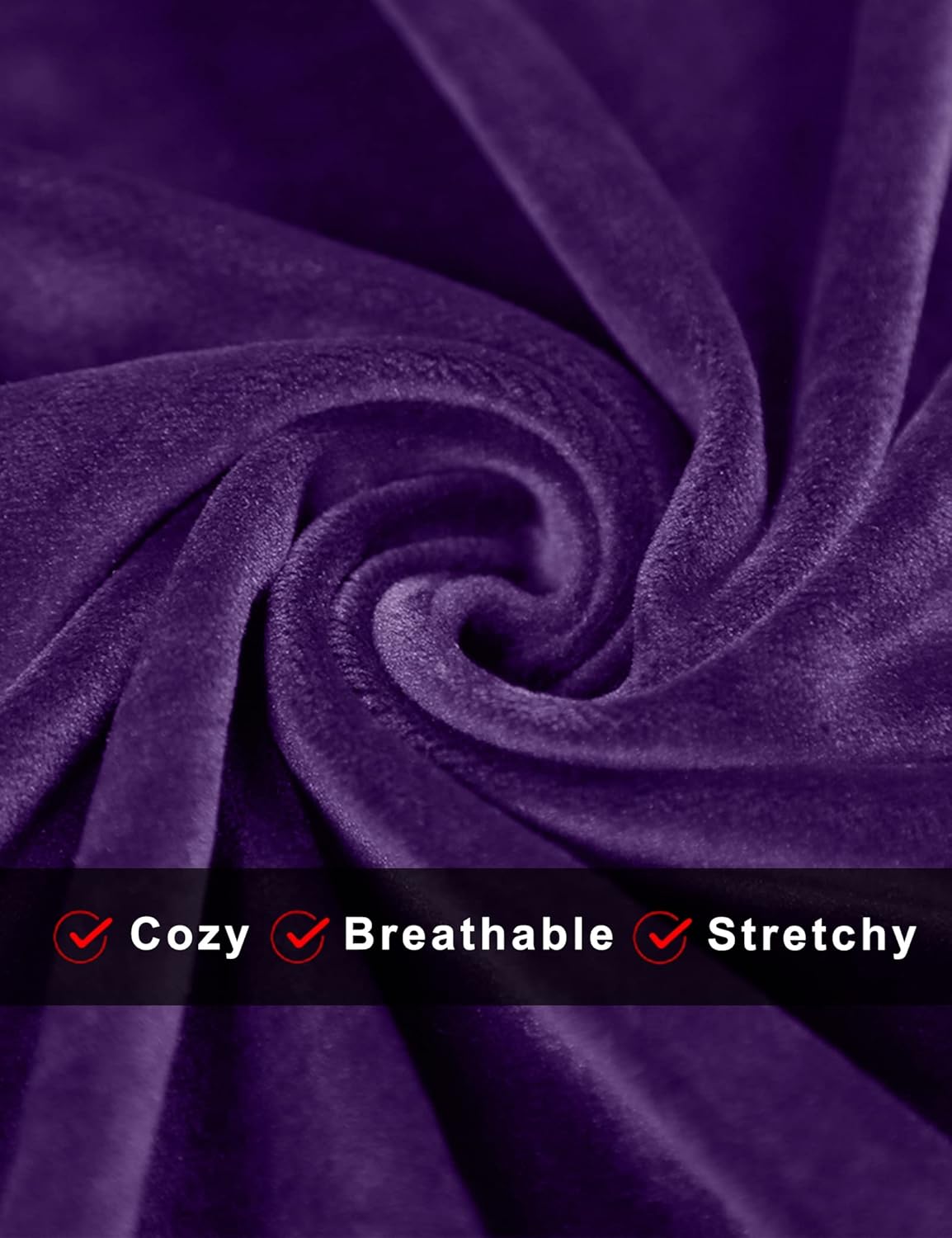 COZZIPLUS Women Velour Sweatsuits Sets Lounge Set 2 Piece Sweatsuit Crew Neck Sweatshirt and Sweatpant Velvet Jogging Suit - Image 4