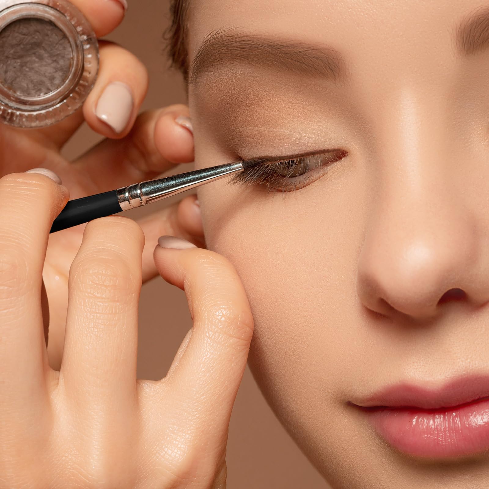 VEGCOO 8 Pinceles Delineador de Ojos, Maquillaje de Ojos Profesional