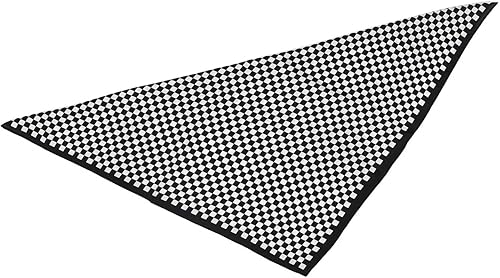 Miniatura 6 de Bandana de seda para rave, bufanda para el cuello, máscara facial para hombres y mujeres, tablero de ajedrez, negro, blanco, festival, ropa EDM