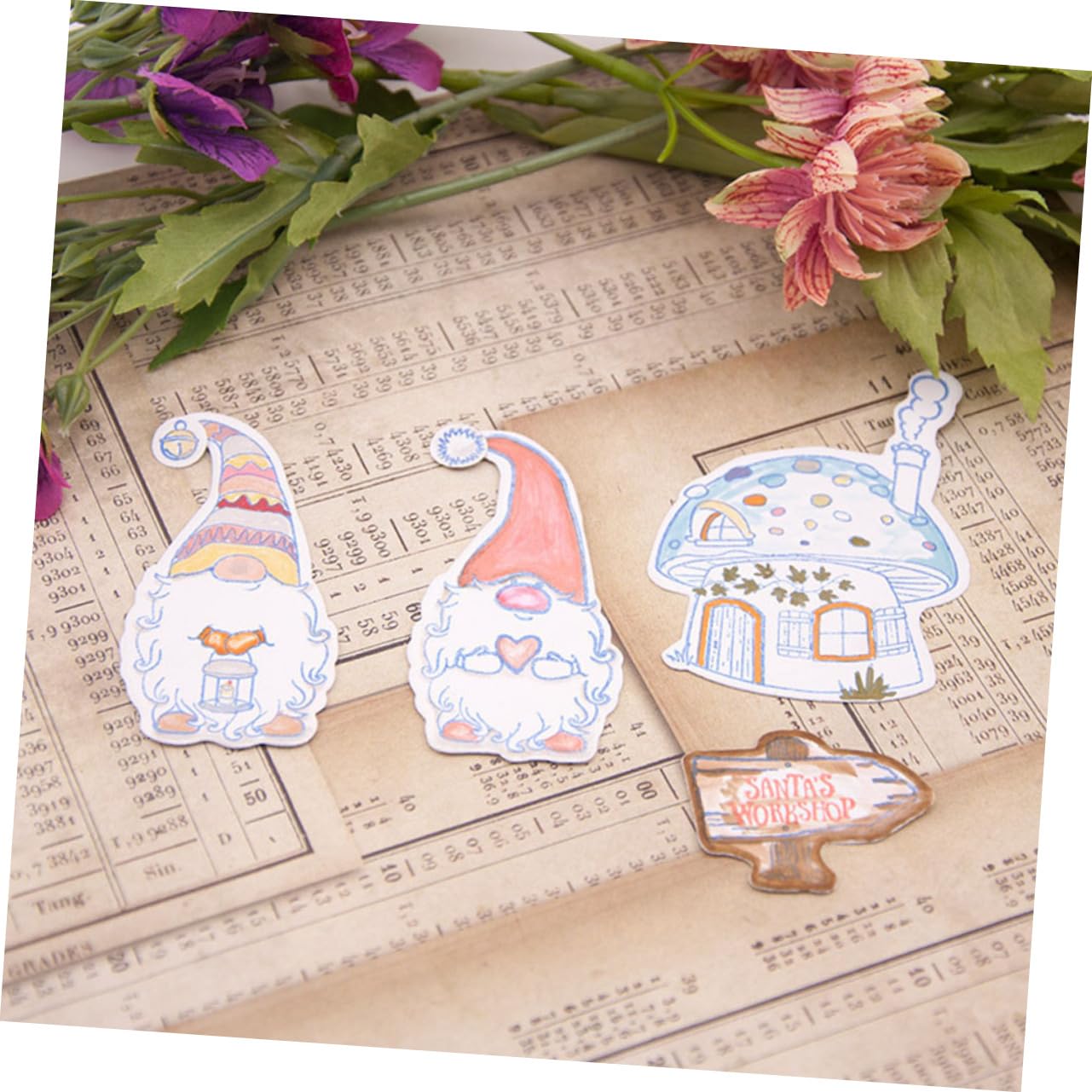 NUOBESTY 2 Set Timbro Di Natale Etichette Per Congelatori Adesivi Gemma Adesivi Artigianali Scrapbooking Fili Natalizi Timbro Sigillo Fai Da Te Timbri Chiari Gel Di Silice 6 Pezzi * 2